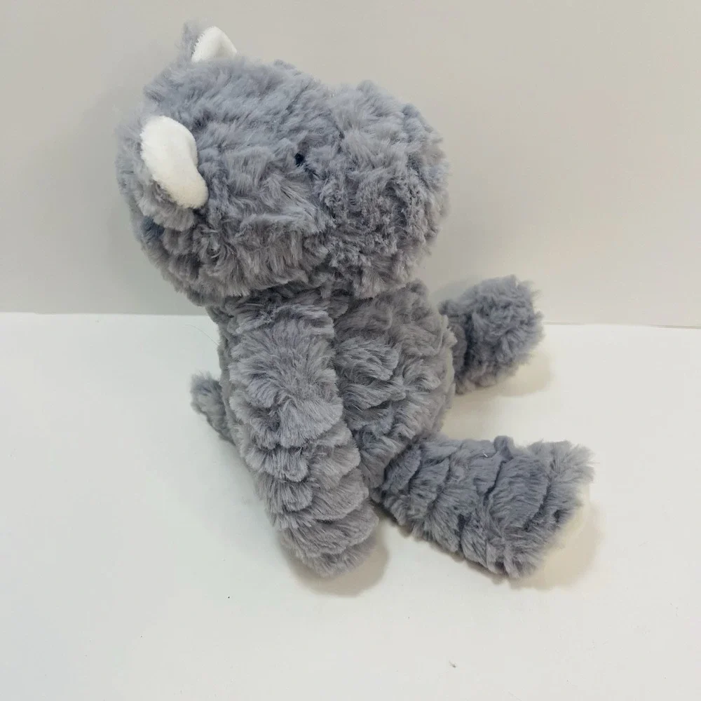 Carters Just One You Target Grey White Shaggy Hippo Plush‎ Stuffed Baby Soft Toy
